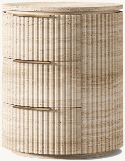 Byron Reeded Stone Closed Nightstand