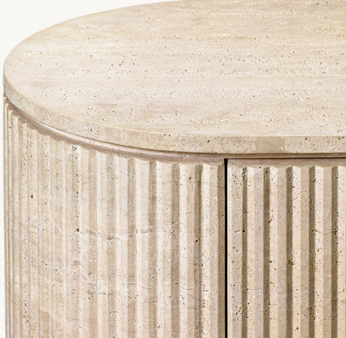 Byron Reeded Stone Double-door Sideboard