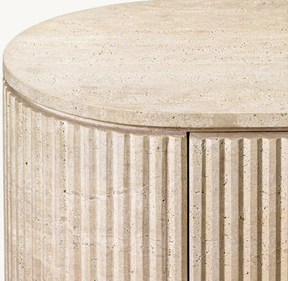 Byron Reeded Stone Double-door Sideboard