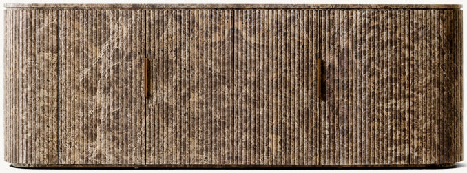 Byron Reeded Stone 4-door Sideboard