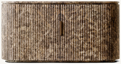 Byron Reeded Stone Double-door Sideboard