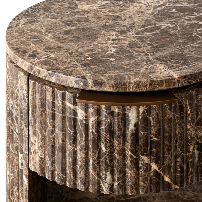 Byron Reeded Stone Open Nightstand