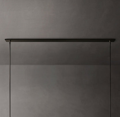 Ravelle Linear Milk Glass Chandelier 71"