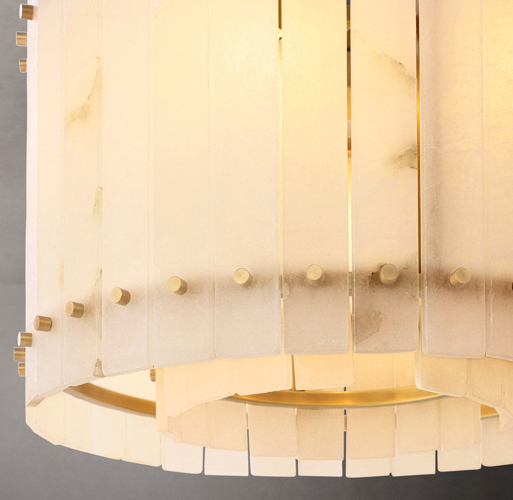 San Marco Alabaster Round Chandelier 22"