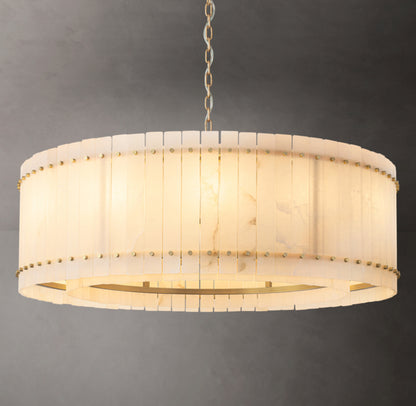 San Marco Alabaster Round Chandelier 48"