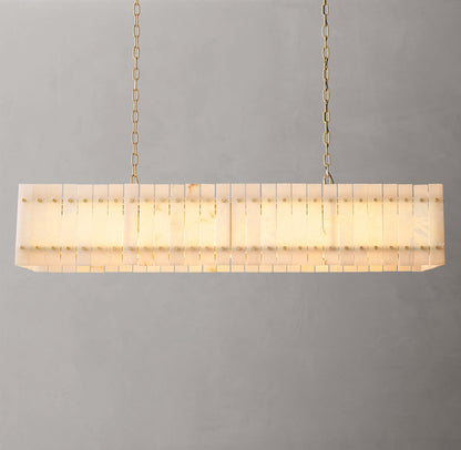 San Marco Alabaster Linear Chandelier 54"