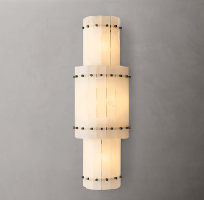 San Marco Alabaster Grand Round Sconce