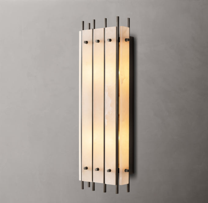 San Marco Alabaster Grand Rectangular Sconce