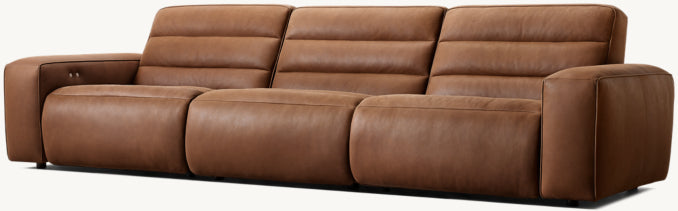 Chelsea Recliner Modular Leather 3-Piece Sofa