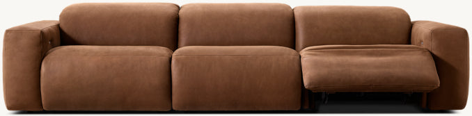 Blake Recliner Modular Leather 3-Piece Sofa