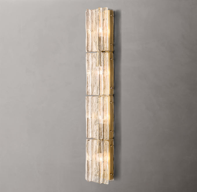 Lattice Clear Glass Grand Sconce