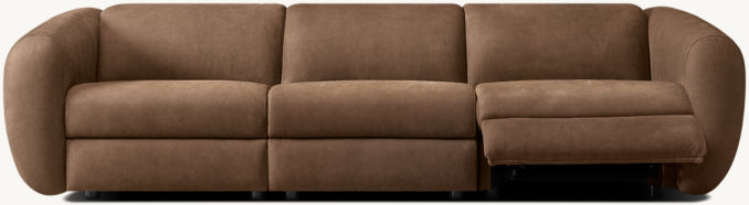 Monceau Recliner Modular Leather 3-Piece Sofa