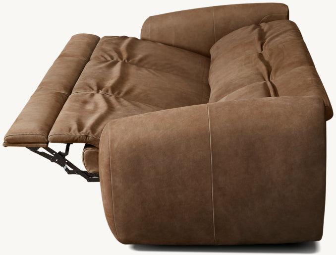 Monceau Recliner Modular Leather 3-Piece Sofa