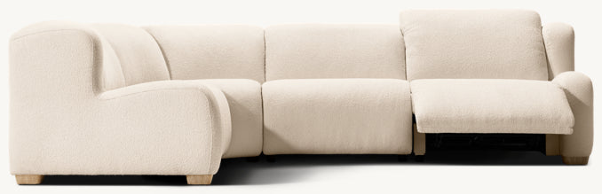 Marc茅 Recliner Modular 4-Piece L-Sectional