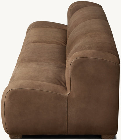 Marc茅 Recliner Modular Leather 3-Piece Sofa