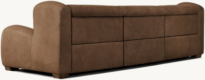 Marc茅 Recliner Modular Leather 3-Piece Sofa