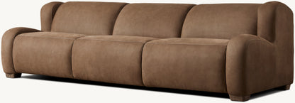 Marc茅 Recliner Modular Leather 3-Piece Sofa