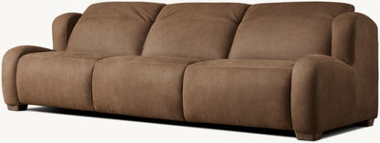 Marc茅 Recliner Modular Leather 3-Piece Sofa