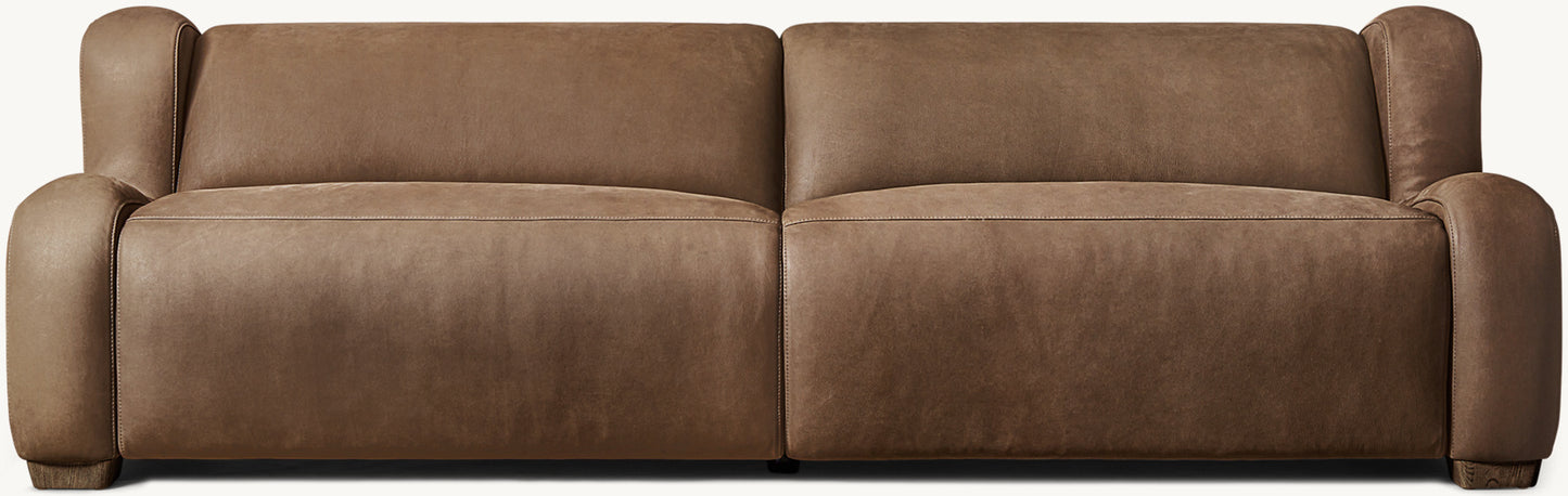 Marc茅 Recliner Leather Sofa
