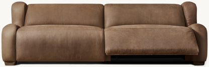 Marc茅 Recliner Leather Sofa