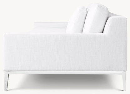 Italia Track Arm 3-Cushion Sofa - Metal Base