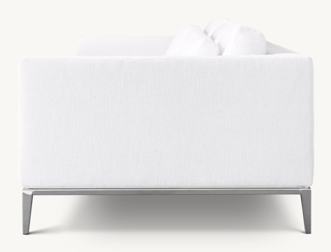 Italia Taper Arm 3-Cushion Sofa - Metal Base