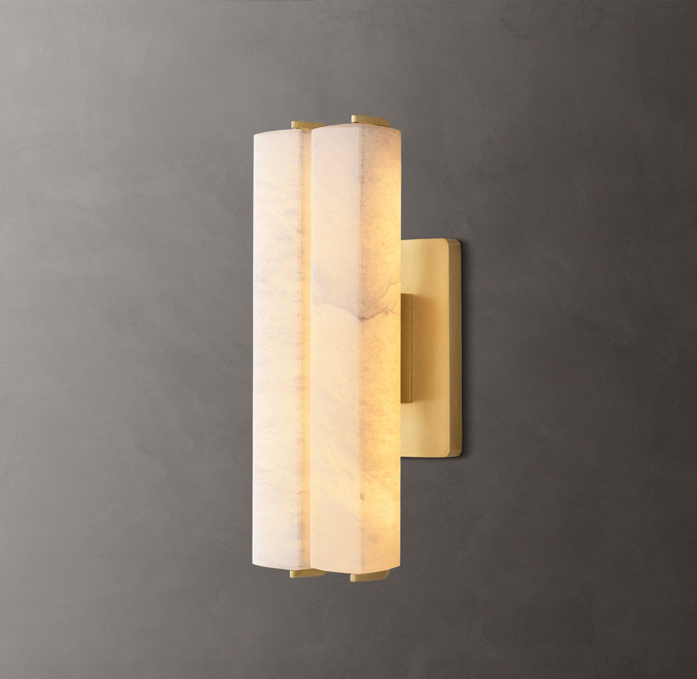 Audubon Alabaster Double Sconce