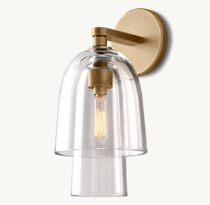 Blom Clear Glass Flute Sconce