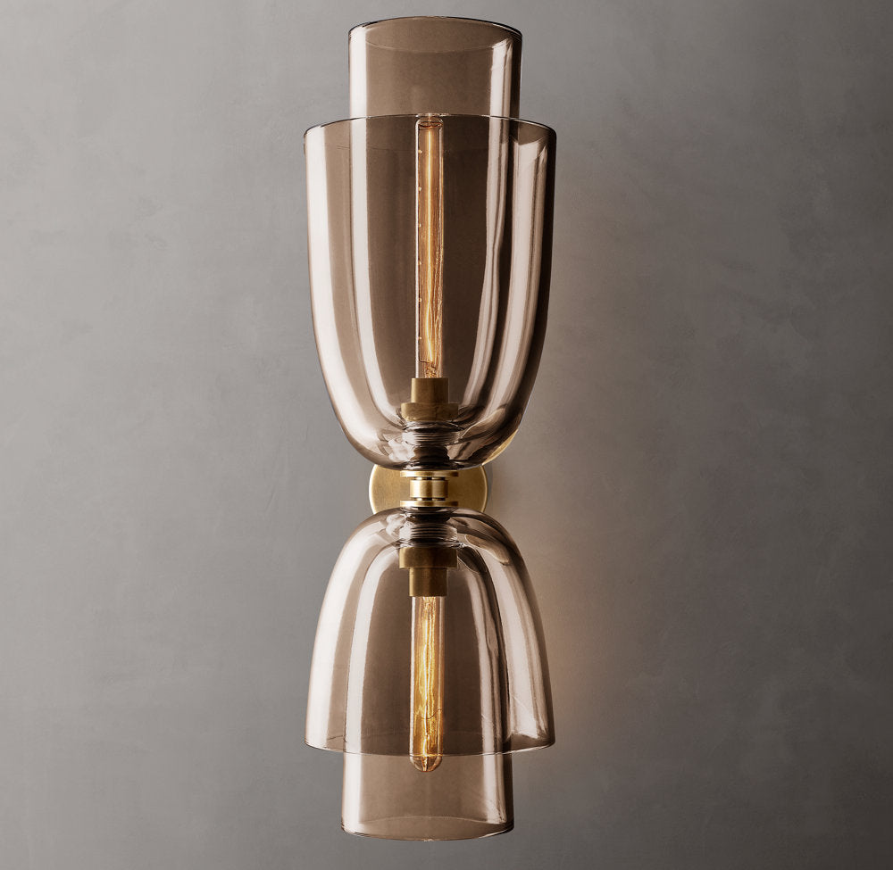 Blom Amber Glass Cloche Grand Sconce