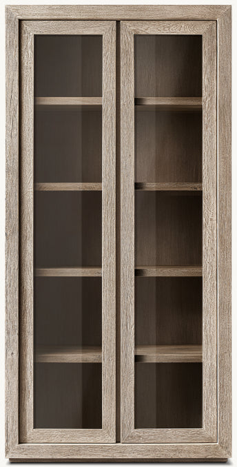 Drifted Reclaimed Oak Glass Cabinet