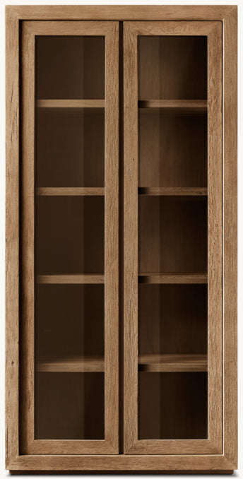 Drifted Reclaimed Oak Glass Cabinet