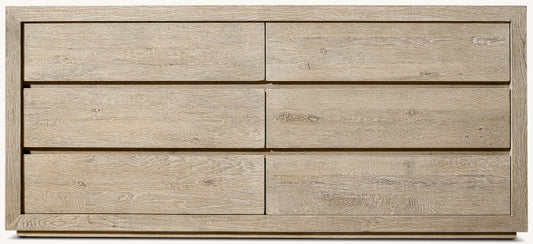 Drifted Reclaimed Oak 6-Drawer Dresser