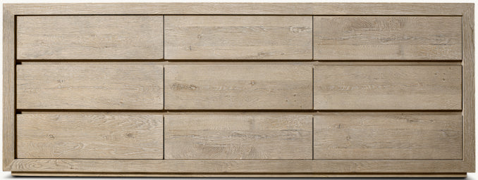 Drifted Reclaimed Oak 9-Drawer Dresser