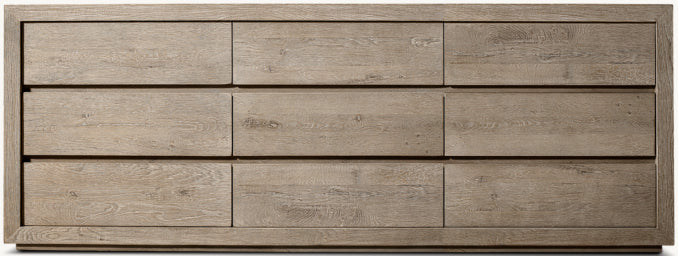 Drifted Reclaimed Oak 9-Drawer Dresser