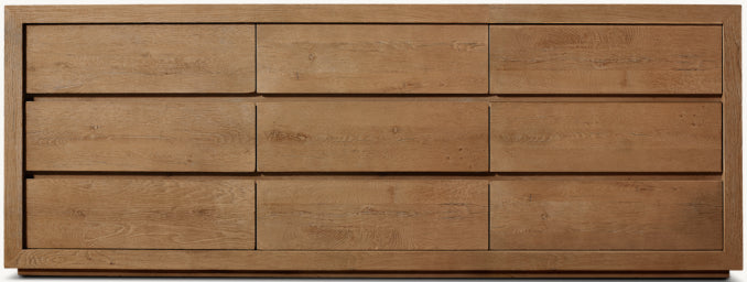 Drifted Reclaimed Oak 9-Drawer Dresser