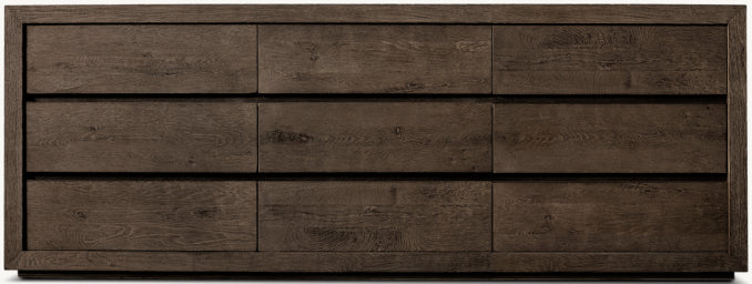 Drifted Reclaimed Oak 9-Drawer Dresser