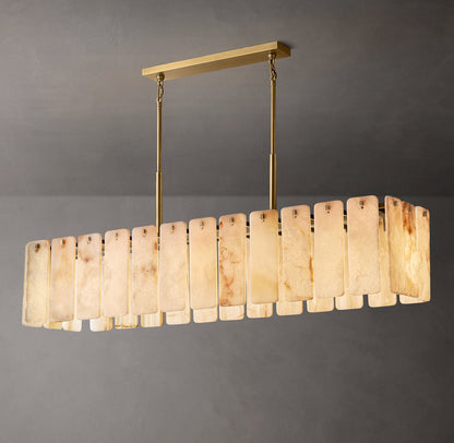 Calamette Onyx Rectangular Chandelier 74"