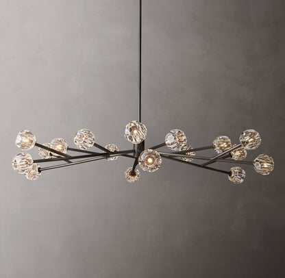 Boule De Cristal Clear Glass Round Chandelier 72"