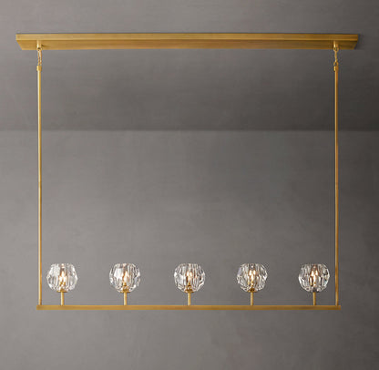 Boule De Cristal Clear Glass Linear Chandelier 48"
