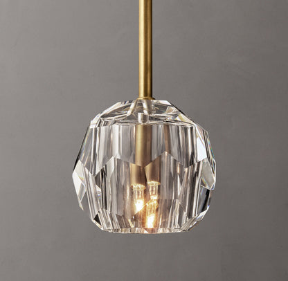 Boule De Cristal Clear Glass Rod Pendant