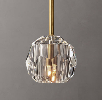 Boule De Cristal Clear Glass Rod Pendant