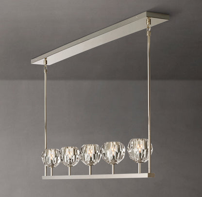 Boule De Cristal Clear Glass Linear Chandelier 48"