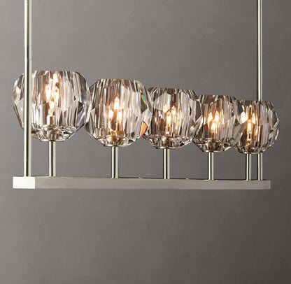 Boule De Cristal Clear Glass Linear Chandelier 48"