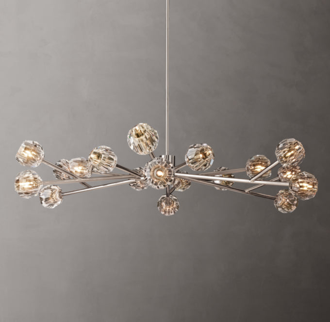 Boule De Cristal Clear Glass Round Chandelier 60"