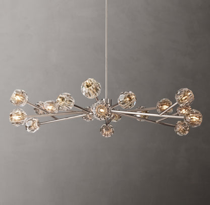 Boule De Cristal Clear Glass Round Chandelier 60"