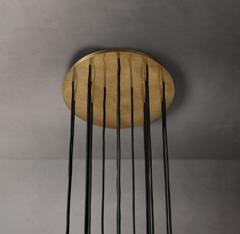 Boule De Cristal Clear Glass Round Cluster Chandelier 19"