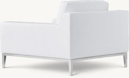 Italia Track Arm Chair - Metal Base