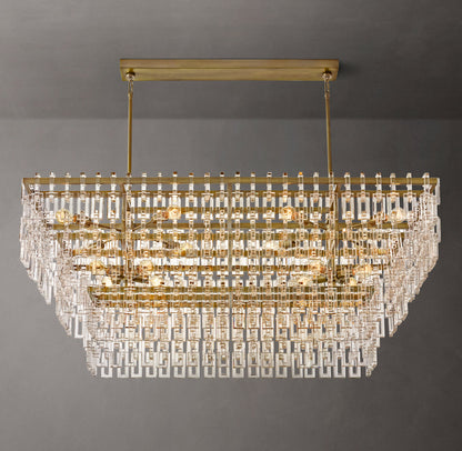 Marignan Tiered Rectangular Chandelier 60"