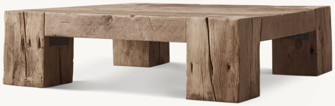 Reclaimed English Beam Square Coffee Table