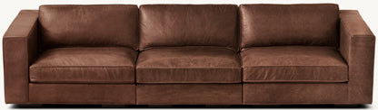 Maddox Modular Leather 3-Piece Sofa